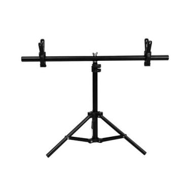 Imagem de Suporte Banner Fundo Fotográfico 70cm Tripé Reforçado Grampo - TUDOPRA