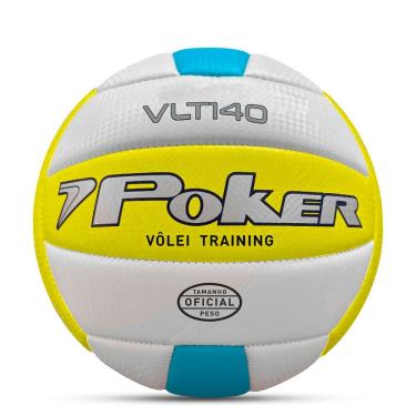 Imagem de Bola Vôlei Training VLT 140 Soft N°4 Praia Quadra Válvula Removível Poker