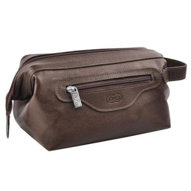 Imagem de Bolsa Necessaire VERONA em Couro Galvani, Café
