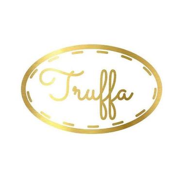 Imagem de Adesivo "Truffa" - Ref.2011 - Hot Stamping - Dourado - 100 unidades - 