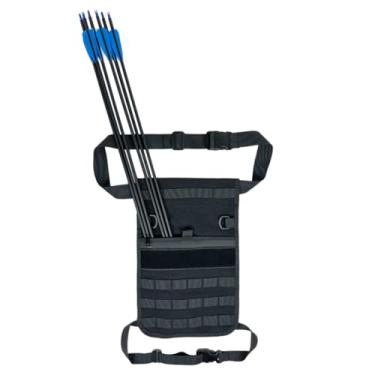 Imagem de Otomitake Aljava de campo - Aljava de tiro com arco 1000D com design ambidestro e bolso impermeável, ideal para arco recurvo e composto, aljava de quadril para prática ao alvo e caça