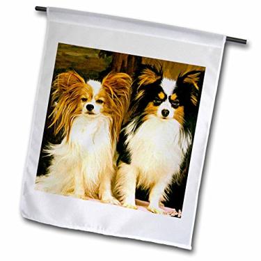 Imagem de 3dRose Bandeira Papillon-Garden, 30,48 x 45,72 cm (fl_400_1), varia