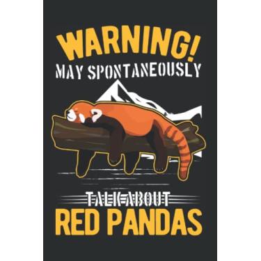 Imagem de Roter Panda Notizbuch: May spontaneously talk about Red Pandas / 6x9 Zoll / 120 karierte Seiten