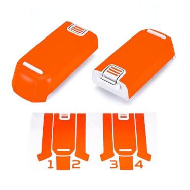 Imagem de WRAPGRADE Adesivos compatíveis com duas baterias DJI NEO (laranja neon)