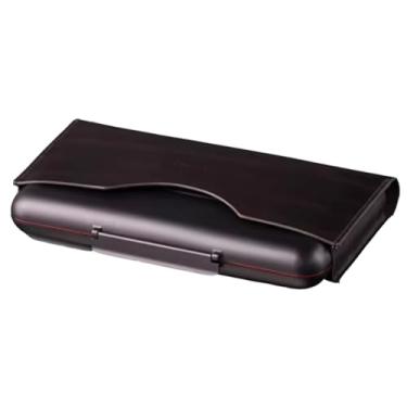 Imagem de Pequeno Caixa de charuto masculina requintada, leve, liga de alumínio, com forro de madeira, portátil, para viagem, pode conter vários charutos Feito à mão