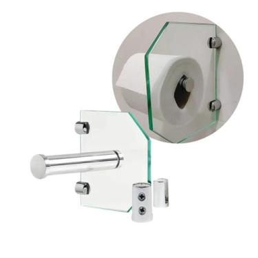 Imagem de Porta papel higiênico 12x15cm Vidro Incolor - Mixso