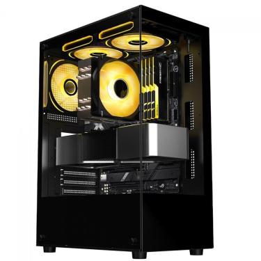 Imagem de Gabinete Gamer Liketec Heydar Preto Mid Tower M-Atx Vidro