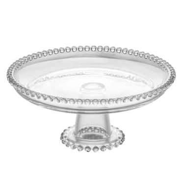 Imagem de Boleira Com Pé Cristal Bolinha 20cm 31cm Wolff Pearl (20cm)