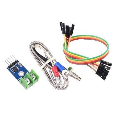 Imagem de Esquirla Max6675 com cabo de instalação confiável, sensores de termopar tipo DC 5V K definidos para máquinas têxteis de medição de temperatura ambiente