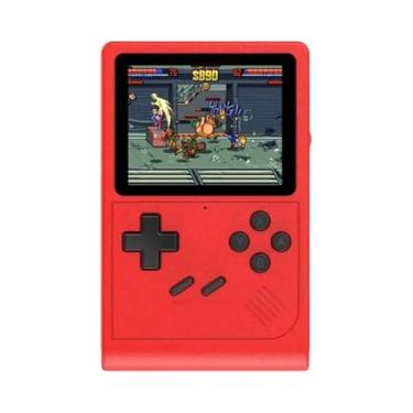 Imagem de Console GB300 Mini Game Retrô, Tela de 3,0 Pol, Gamepad Suporte AV Output, Built-in 6000 Game para SF, SFC, GB, GBA Colocar na TV, Monitor - Vermelho.