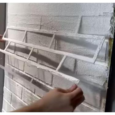 Imagem de Stencil De Parede Tijolinho Revestimento Pintura 60x60 Cm kit 4 un - L