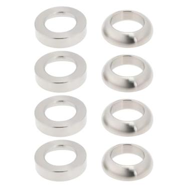 Imagem de ECSiNG 8 peças arruela côncava de titânio M6 arruela convexa 12 x 7 mm para M6 Bolt Bicicletas Motocicletas Carros, Prata