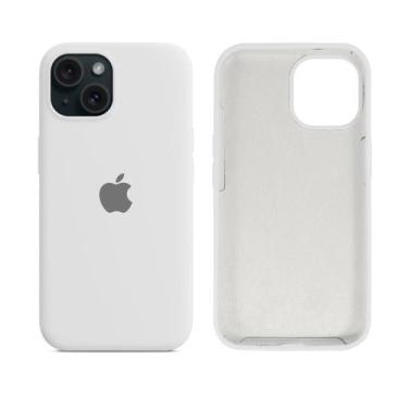 Imagem de Capinha Compatível com iPhone 15 Silicone Premium com Interior Aveluda