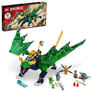 Imagem de Conjunto de kit de montagem lego ninjago Lloyd's Legendary Dragon 71766 com um brinquedo de batalha ninja, bonecos ninjago Lloyd e Snake; kit de const