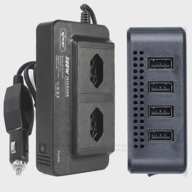 Imagem de Inversor 12V Para 110V 300W Conversor Tensão E Usb 4 Portas