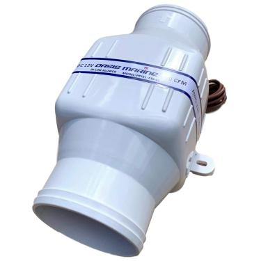 Imagem de Oasis Marine Soprador de ar elétrico em linha para barco de esgoto de 7,6 cm 12V