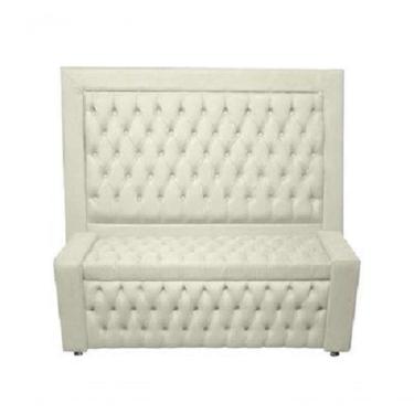 Imagem de Kit Cabeceira De Cama E Calçadeira Baú Retro Capitonê Botão Encapados Casal 140 Cm Suede Porcelana Do Lar Móveis