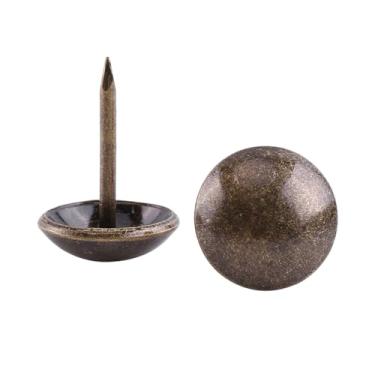 Imagem de Tachas de Estofamento, 100pcs de Móveis Vintage Pregos, Unhas de Estofamento Antigo de Metal de Bronze para Móveis de sofá de Sapato (12 * 17mm)