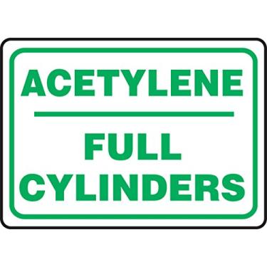 Imagem de Accuform Placa de segurança "Acetileno - cilindros completos", vinil adesivo, 25 x 35 cm (MCPG532VS)