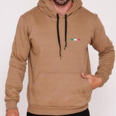 Imagem de Blusa Moletom FMF Algodão Premium Básico com Capuz e Bolso Canguru Forrado Cor:;Tamanho:GG-Masculino