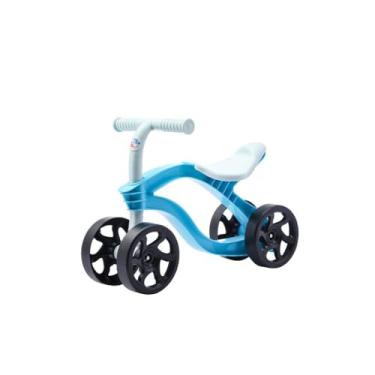 Imagem de Bicicleta de Equilíbrio Infantil Sem Pedal 4 Rodas Vermelha – Para Crianças a Partir de 1 Ano, Até 25kg (AZUL)