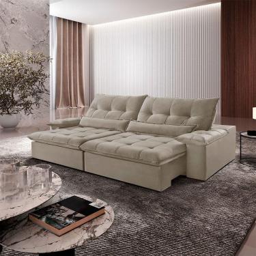 Imagem de Sofá Nivus Veludo 02 Módulos De 120cm B25cm Meu Sofá Online B002 Veludo Capuccino