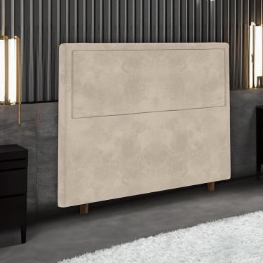 Imagem de Cabeceira para Cama Box King Size Portobel Evelyn com Revestimento em Suede – 195cm de largura