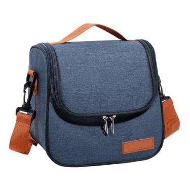 Imagem de Bolsa Lancheira Térmica Com Alça Para Marmita Trabalho Passeios Escola (Azul)