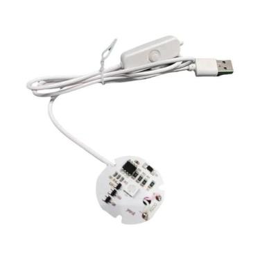 Imagem de Suporte De Lâmpada De Exibição Rotativa LED De Madeira Recarregável Ba