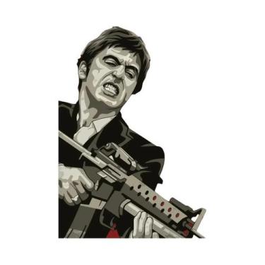 Imagem de Tony Montana Scarface Movie Poster Pintura Em Tela Arte De Parede Para
