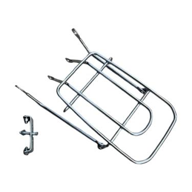 Imagem de Deevoka Suporte de bicicleta traseiro para bagagem, suporte de aço leve e resistente para bicicletas de carga e transporte de crianças, 14 Inch