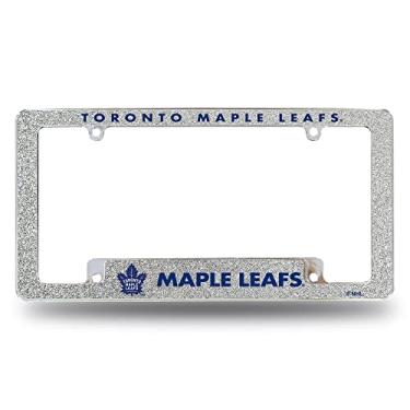 Imagem de Rico Industries NHL Toronto Maple Leafs Chrome All Over Automotive Bling Moldura de placa de licença 30,48 cm x 15,24 cm Cromado Design de moldura de placa de licença para carro/caminhão/UV