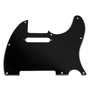 Imagem de 1 peça Yootones 8 Hole Tele Guitar Pickguard raspadinha para telecaster dos EUA/Mexican Fender (3 camadas preto)