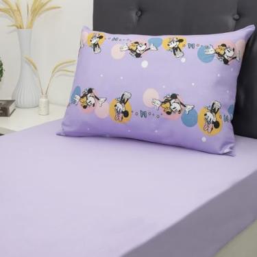 Imagem de Jogo de Lençol 3 Peças Portallar Disney Minnie Feliz/Lavanda Casal