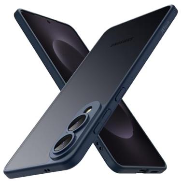 Imagem de JETech Capa Fina para Samsung Galaxy S25 Edge com Lente de Câmera de Proteção Total, Case de Protetora Ultrafina, Leve, Fosca e Minimalista, Parte Traseira Translúcida Fosco (Azul Tempestade)