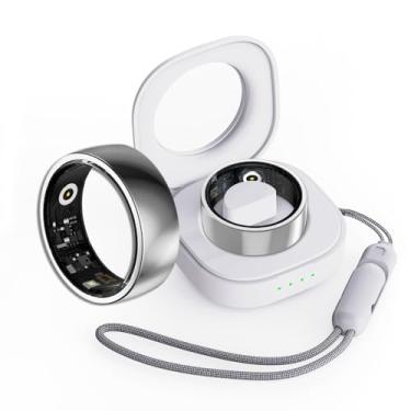 Imagem de Smart Fitness Tracker - Anel de saúde com câmera remota, frequência cardíaca e monitor de sono - Contador de passos esportivo à prova d'água para homens e mulheres