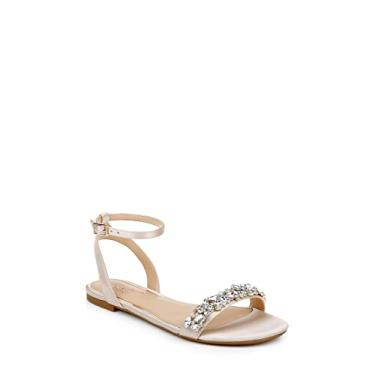Imagem de Jewel Badgley Mischka Sapatilhas minimalistas adornadas com cristal Ohara, Champanhe, 38