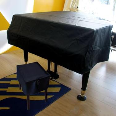 Imagem de Capa De Piano De Cauda à Prova D'água De Couro Capa De Piano De Cauda à Prova De Poeira Capa De Piano De Cauda Com Capa De Banquinho, B, 160cm/63"