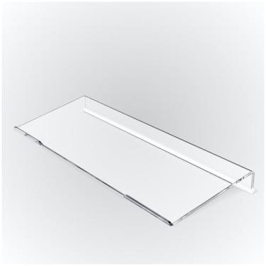 Imagem de Beego Suporte Ergonômico Para Teclado De Computador - Bandeja Inclinada Com Acrílico Transparente E Faixa Branca Antiderrapante Digitação Fácil Em Casa, Escola, Escritório Acessórios Mesa