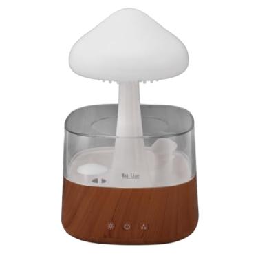 Imagem de Yctze Rain Cloud Umidificador USB Difusor Com Luz Colorida - Umidificador Hidratante para Quarto, Escritório e Sala - de Grãos de Madeira