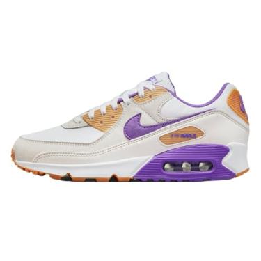 Imagem de Nike Tênis masculino Air Max 90 tamanho 43, branco/ação uva fantasma, Branco/Ação Uva Fantasma, 11.5