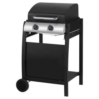 Imagem de Churrasqueira A Gás Com 2 Queimadores E Rodinhas - Aço Black