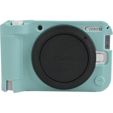 Imagem de Capa para câmera R50 V, capa de borracha fina e leve de silicone BMAOLLONGB para Canon Eos R50 V R50V (azul)