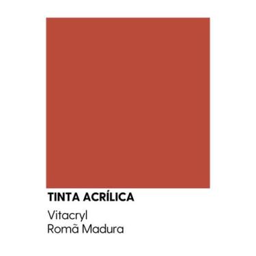 Imagem de Tinta Emborrachada Acetinada Vermelhos - Vitacryl, Romã Madura, 3,6 lt