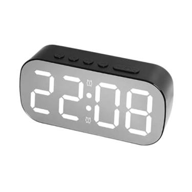 Imagem de Relógio Despertador Digital de Mesa e Cabeceira com Espelho Tela LED Sensor de Temperatura Canto do Lar