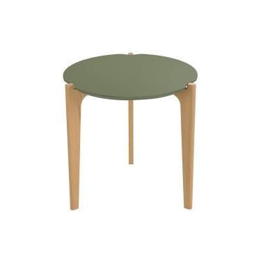 Imagem de Mesa De Apoio E Lateral Sofá Para Sala Florida 0,60m Verde Floresta-freijó - Lukaliam Móveis