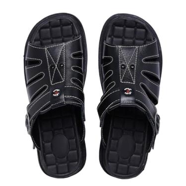 Imagem de Sandália Chinelo Masculino Couro Legítimo Anti-stress Franciscana (Preto, BR, Adulto, Numérico, 43)