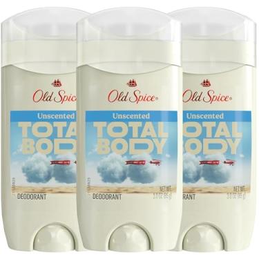 Imagem de Old Spice Desodorante de corpo inteiro para homens, pacote com 3, sem alumínio, desodorante em bastão sem perfume, testado por dermatologistas, seguro para usar em toda parte, 85 g cada