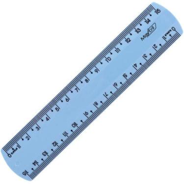 Imagem de Regua de Poliestireno NEW Line Azul Pastel 15CM - Waleu