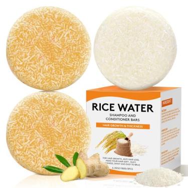 Imagem de Conjunto de barras de shampoo e condicionador Pubpok Rice Water Hair G